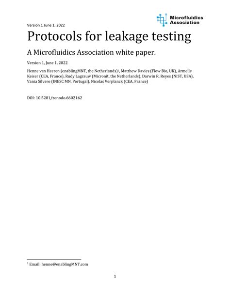 white paper test for leakage|nist leakage testing protocol.